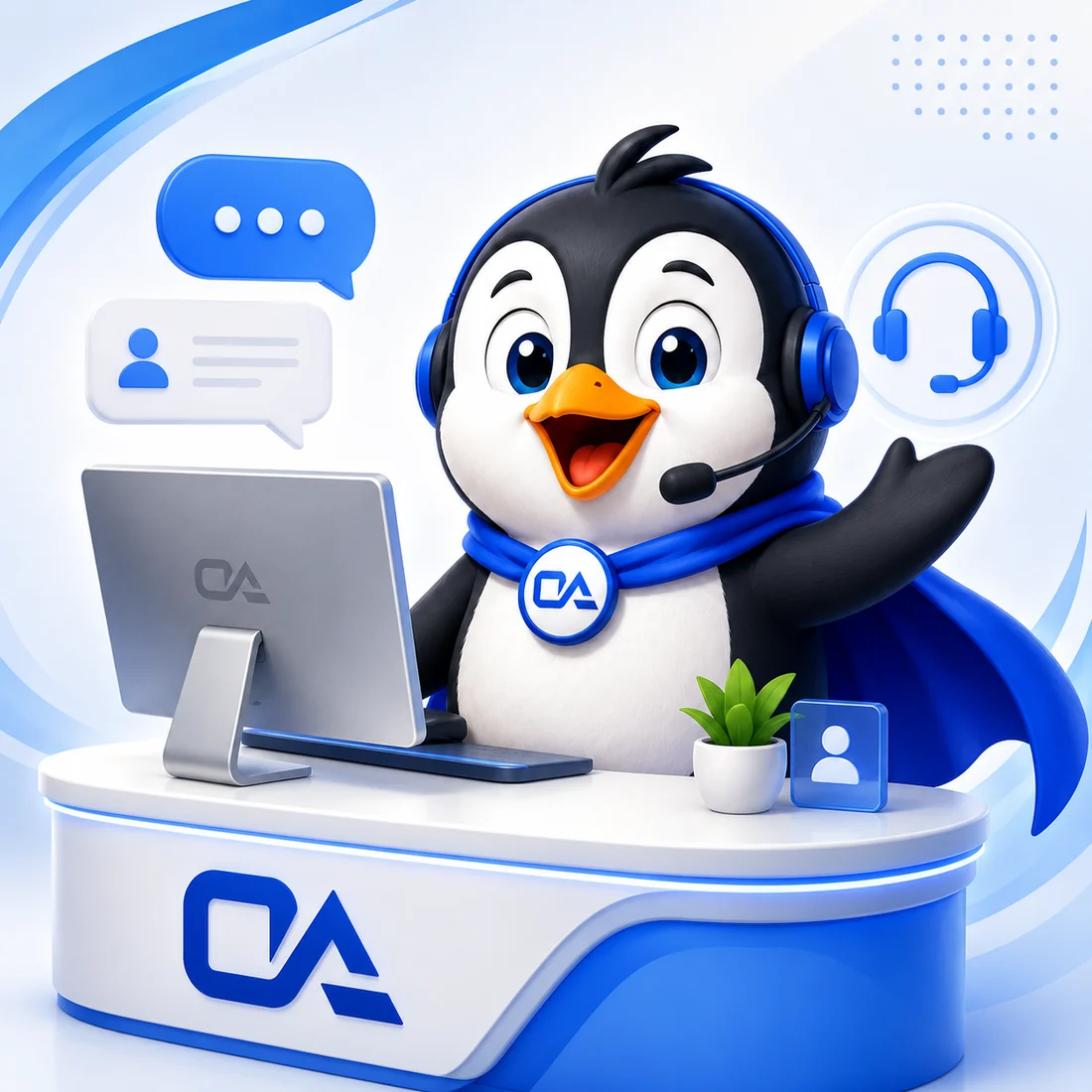 Online Audience customer support Super Penguin
