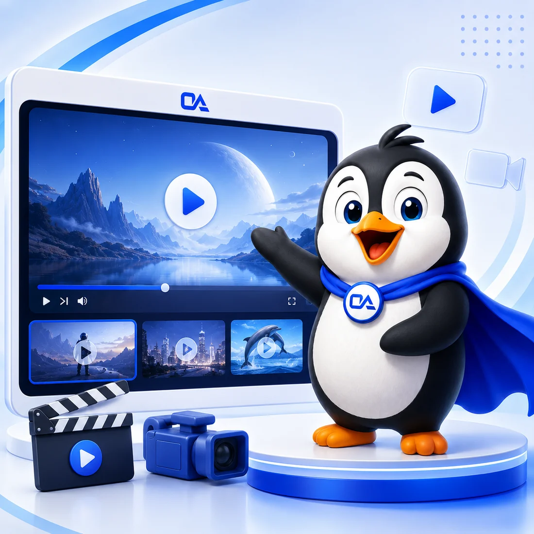 Online Audience video and previous shows Super Penguin