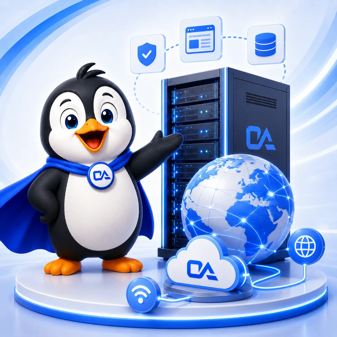 Online Audience web hosting Super Penguin